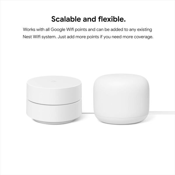 Google Wifi - AC1200 - Mesh WiFi System - Wifi Router - 1500 Sq Ft Coverage - 1 pack
