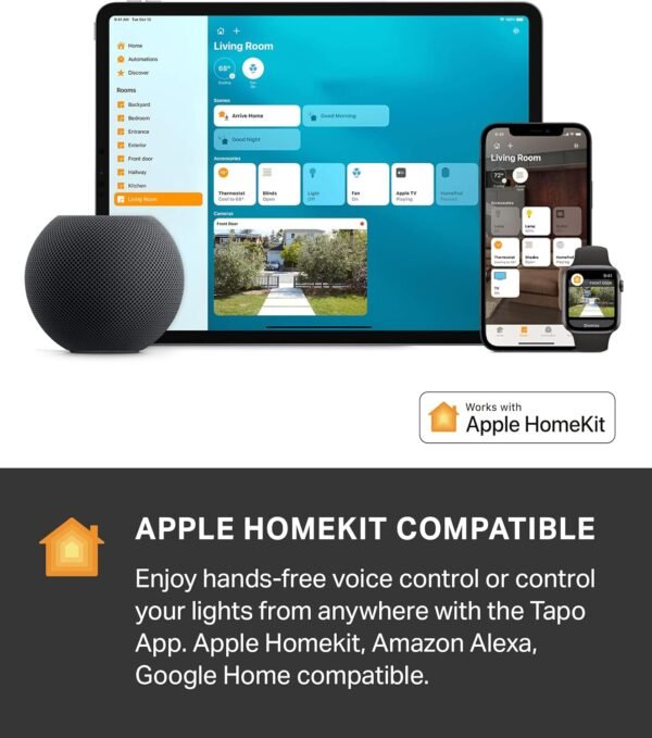 713QekXDlwL._AC_SL1500_.jpg Tapo TP-Link RGBWIC Smart LED Light Strip 16.4Ft, 1000 Lumens, 16M Dimmable Colors, 50 Color Zones, Works w/Apple HomeKit/Alexa/Google Home, Sync-to-Sound, IP44 PU Coating, Trimmable L930-5