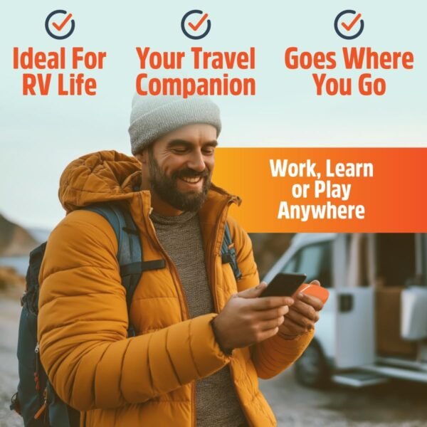 715cDesP7YL._AC_SL1200_.jpg SIMO Solis Lite 4G LTE Mobile Hotspot, Portable WiFi for Travel in 140+ Countries, No SIM Card, No Contract Required, Multi-Carrier Network Wireless Access Point, 10 Devices, 1GB/Month Lifetime Data