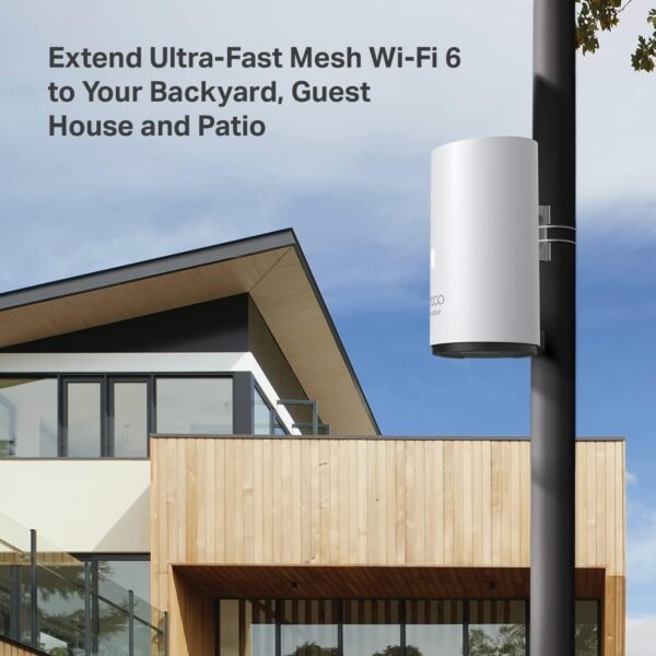 TP-Link Deco Outdoor Mesh WiFi (Deco X50-Outdoor), AX3000 Dual Band WiFi 6 Mesh, 2 Gigabit PoE Ports, Weatherproof, 1-Pack (Renewed)