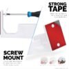 Adhesive Wall Mount for TP Link BE63 (BE1000) WiFi Mesh Router, Easy to Install Holder, Stick On & Screw in Mounting, by Brainwavz