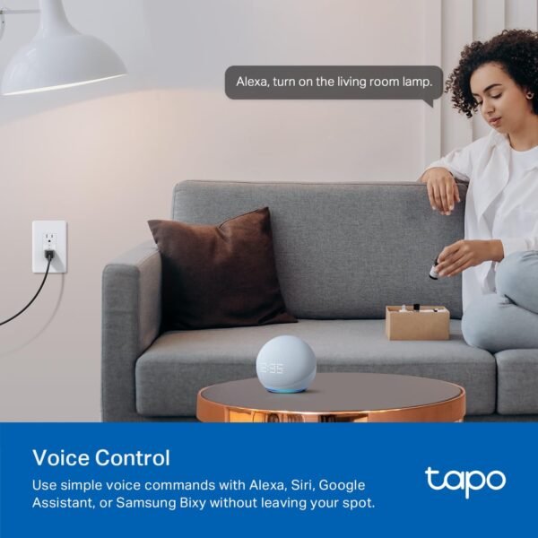 TP-Link Tapo Smart Plug P210M, Wi-Fi in-Wall Outlet, Matter Compatible, Energy Monitoring, 15A/1800W Max, Works with Alexa, Apple Home, Google Home, SmartThings, Voice/Remote Control, ETL Certified