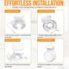 Wall Mount Bracket for TP-Link Deco BE23/BE25/BE3600/BE5000 Mesh WiFi 7 System Network and Power Cord Management Space-Saving TP-Link WiFi 7 Router Wall Mount Bracket (White-3Pack,White)