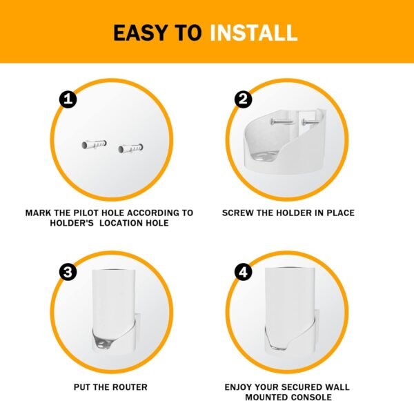 Wall Mount for TP-Link Deco X68/XE75/AXE5300 Mesh Wi-Fi 6 System, Space-Saving Wall Hanging Bracket Holder for Wi-Fi Booster, Cable Organizer Without Messy, Easy Installation (3Pack)