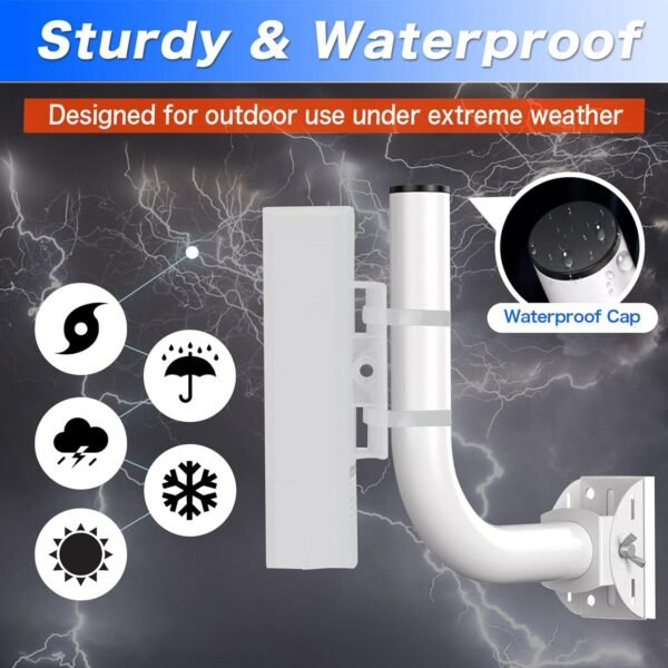 71VLdHqSDL._AC_SL1500_.jpg Pole Mount Bracket for Wireless Bridge Point to Point, TP - Link Mounting Bracket for Outdoor Access Point Mounting Pole, and Universal Antenna Wall Mount Bracket (2 Pack)