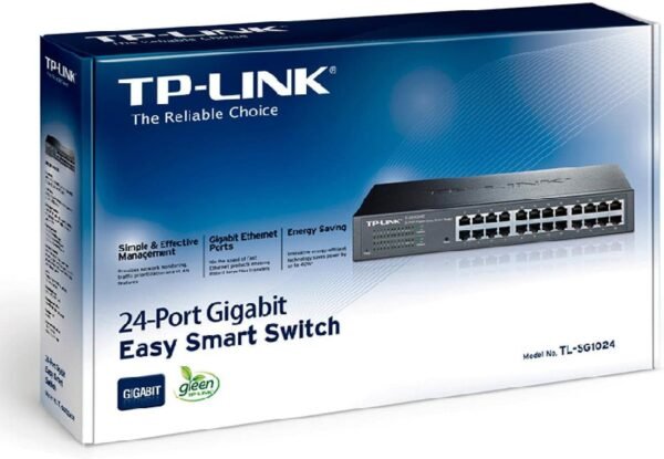 71YlbWOWYjL._AC_SL1500_.jpg TP-Link TL-SG1024 | 24 Port Gigabit Ethernet Switch | Plug and Play | Sturdy Metal w/Shielded Ports | Rackmount | Fanless | 3 Year Manufacturer Warranty | Unmanaged, BLACK