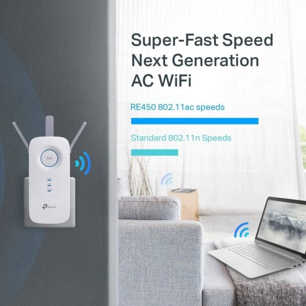 tp-link AC1750 WiFi Range Extender with High Speed Mode and Intelligent Signal Indicator (RE450) (Renewed)