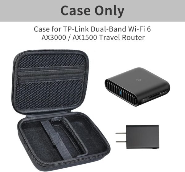 Case Compatible with TP-Link Dual-Band Wi-Fi 6 AX3000 / AX1500 Travel Router(Case Only)