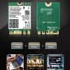 WiFi 6E Wireless Card Intel AX210 NGW Bluetooth 5.3 Tri-Band 5400Mbps Network Adapter for Laptop Support Windows 10/11 (64bit) M.2/NGFF