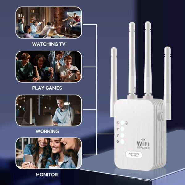 WiFi Extender, 2025 Fastest WiFi Booster 1200Mbps Dual Band (5GHz/2.4GHz) WiFi Extenders Signal Booster for Home, WiFi Repeater with Ethernet Port Covers up to 12880sq. ft and 55 Devices-Medium