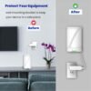 Wall Mount for TP-Link Deco BE63/ BE65/BE10000/BE11000 Mesh Wi-Fi 7 System, Saving Space Aluminum Alloy Wall Hanging Bracket Holder with Cable Storage Rack, Easy Installation (White-3Pack)