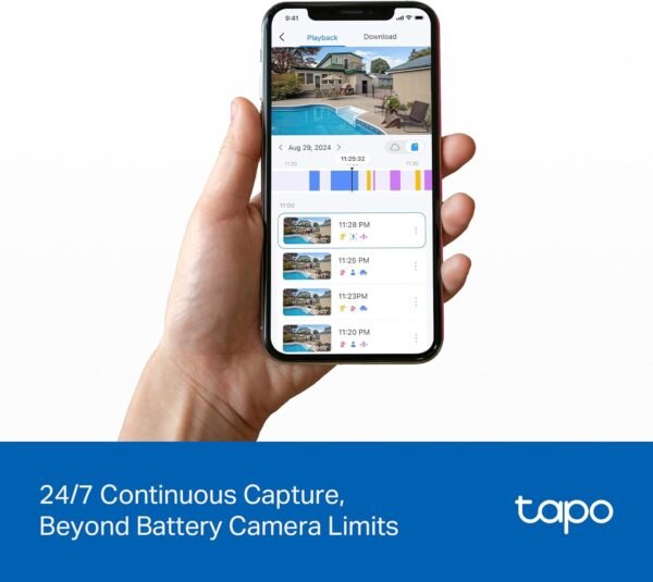 71kAOvN2RAL._AC_SL1500_.jpg Tapo 4K Ultra HD SolarCam Outdoor Wireless Battery Camera w/Solar Panel – 24/7 Capture, Free Person/Vehicle Detection, Starlight Color Night Vision, Works w/Alexa & Google Home, SolarCam 4K