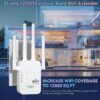 WiFi Extender, 2025 Fastest WiFi Booster 1200Mbps Dual Band (5GHz/2.4GHz) WiFi Extenders Signal Booster for Home, WiFi Repeater with Ethernet Port Covers up to 12880sq. ft and 55 Devices-Medium