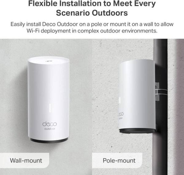 TP-Link Deco Outdoor Mesh WiFi (Deco X50-Outdoor), AX3000 Dual Band WiFi 6 Mesh, 2 Gigabit PoE Ports, Weatherproof, 1-Pack (Renewed)