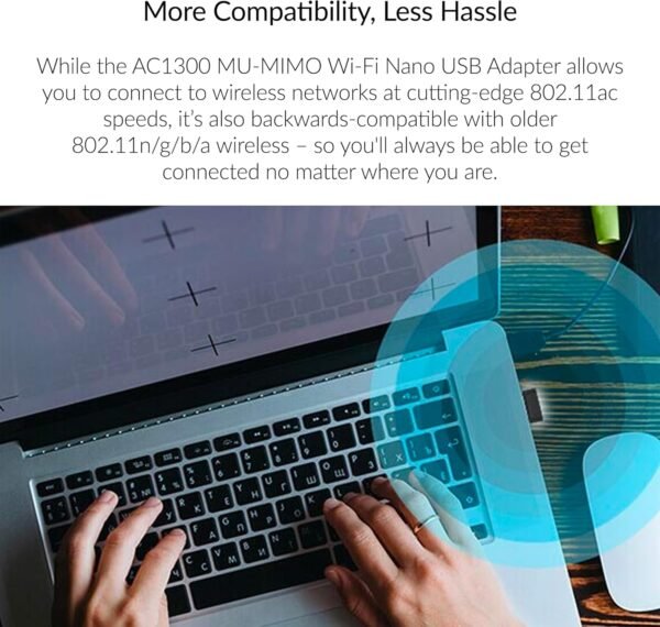 81Fb81RaTfL._AC_SL1500_.jpg D-Link USB WiFi Adapter Dual Band AC1300 Wireless Internet for Desktop PC Laptop Gaming MU-MIMO Windows Mac Linux Supported (DWA-181-US)