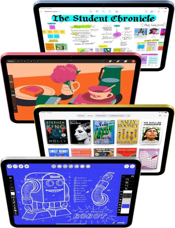 Apple iPad 11-inch: A16 chip, 11-inch Model, Liquid Retina Display, 256GB, Wi-Fi 6, 12MP Front/12MP Back Camera, Touch ID, All-Day Battery Life — Blue