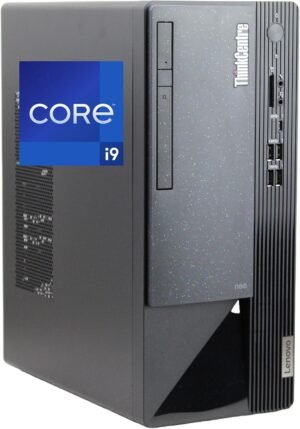 Lenovo ThinkCentre Neo 50T Gen4 Tower, Intel i9-12900K, 64GB Ram, Lenovo ThinkCentre Neo 50T Gen4 Tower, Intel i9-12900K, 64GB Ram, 2TB NVMe SSD, DisplayPort, HDMI, VGA, DVDRW, USB C, SD Card Reader, Wi-Fi, BT, Windows 11 Pro, Black Desktop
