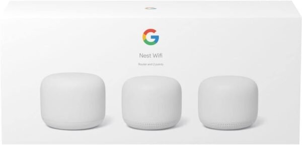 31upXjPgbGL._AC_SL1000_.jpg Google Nest WiFi - AC2200 (2nd Generation) Router and Add On Access Point Mesh Wi-Fi System (3-Pack, Snow)