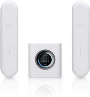 AmpliFi HD WiFi System by Ubiquiti Labs, Seamless Whole Home Wireless Internet Coverage, HD WiFi Router, 2 Mesh Points, 4 Gigabit Ethernet, 1 WAN Port, Ethernet Cable (AmpliFi HD UniBody)