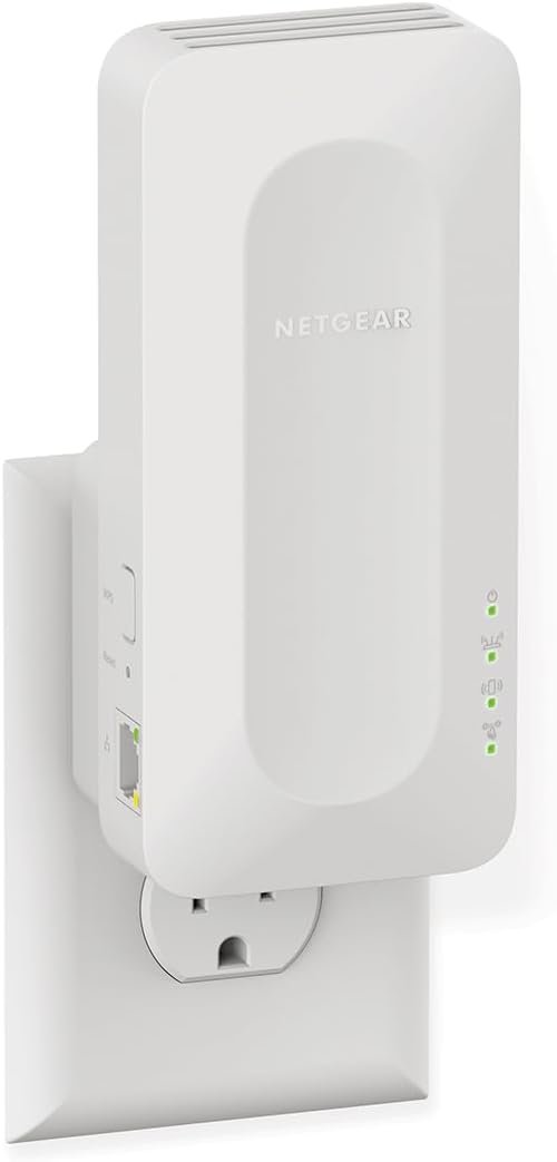 NETGEAR WiFi 6 Mesh Range Extender (EAX17) – Add up NETGEAR WiFi 6 Mesh Range Extender (EAX17) – Add up to 1,500 sq. ft. and 20+ Devices with AX3000 Dual-Band Wireless Signal Booster & Repeater (up to 3.0Gbps Speed) – WPA Security, Smart Roaming
