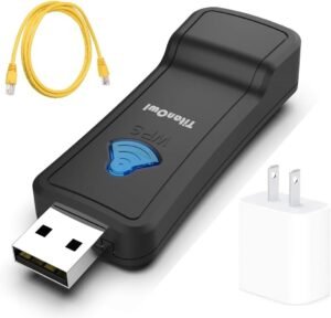 Ethernet LAN to WiFi Bridge Universal Wireless Adapter for PS4, Xbox, Printer, Smart TV, Blu-Ray Player, Game Console, 2.4GHZ RJ45 Cable Extender