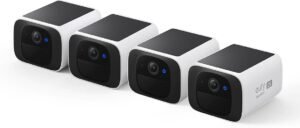 eufy Security S220 SoloCam 4-Cam Pack, Solar Charging, Wireless Outdoor eufy Security S220 SoloCam 4-Cam Pack, Solar Charging, Wireless Outdoor Camera, Continuous Power, 2K Resolution, Day and Night Clarity, 2.4 GHz Wi-Fi, No Monthly Fee