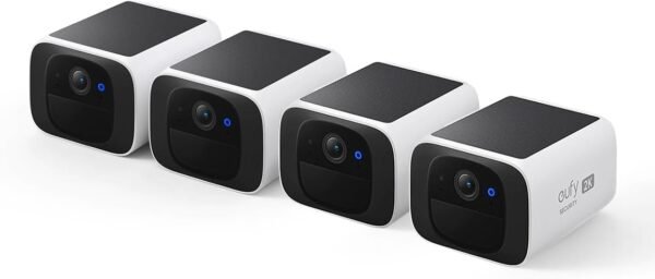 eufy Security S220 SoloCam 4-Cam Pack, Solar Charging, Wireless Outdoor eufy Security S220 SoloCam 4-Cam Pack, Solar Charging, Wireless Outdoor Camera, Continuous Power, 2K Resolution, Day and Night Clarity, 2.4 GHz Wi-Fi, No Monthly Fee