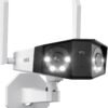 REOLINK 4K WiFi Security Camera with 180° Ultra-Wide Angle, 2.4/5GHz REOLINK 4K WiFi Security Camera with 180° Ultra-Wide Angle, 2.4/5GHz Plug-in Outdoor Camera, Smart Human/Vehicle/Animal Detection, Color Night Vision, Two-Way Talk, IP67 Waterproof, Duo 2 WiFi