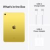 Apple iPad (10th Generation): with A14 Bionic chip, 10.9-inch Liquid Retina Display, 256GB, Wi-Fi 6 + 5G Cellular, 12MP front/12MP Back Camera, Touch ID, All-Day Battery Life – Yellow