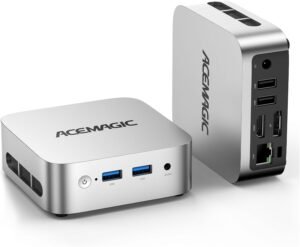 ACEMAGIC Mini Pc Computers, Intel Twin Lake N150(Turbo 3.6GHz), 16GB DDR4 RAM 1TB M.2 SSD Mini Computer, Vista V1 UHD 4K HDMI DP, Dual WiFi/Bt, Gigabit Ethernet Vesa, Home/Office Micro Pc