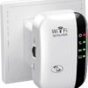 WiFi Extender, WiFi Signal Booster Up to 5800sq.ft and 56+ Devices, WiFi Range Extender, Wireless Internet Repeater, Long Range Amplifier with Ethernet Port,1-Key Setup, Access Point, Alexa Compatible