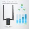 Wireless USB WiFi Adapter for PC: 1300Mbps 5G/2.4G Dual 5dBi High-gain Antennas WiFi Adapter for Desktop PC, Wireless Network Dongle for Windows11/10/7