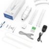 WAVLINK AC1200 Outdoor Long Range Weatherproof WiFi Extender/Wireless Access Point with Passive POE, Dual Band 5G+2.4G, 4x7dBi Omni Directional Antennas,Supports Router/AP/Repeater/Mesh Modes