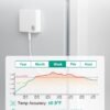 WiFi Thermometer Freezer Alarm, Email Alert, App Notification, Data Record Export, No Subscription Fee, 2 Remote Wireless Temperature Sensors for Refrigerator, Freezer, Hot Tub