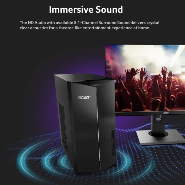 acer Aspire TC-1785-UA92 Desktop | Intel Core i5-14400 10-Core Processor | 8GB DDR5-5600 Memory | 512GB PCIe 4.0 NVMe SSD | SD Card Reader | Wi-Fi 6E | Windows 11 Home