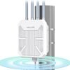WAVLINK AX1800 Outdoor WiFi 6 Extender, IP67 Weatherproof Outdoor Access Point, High Power Long Range WiFi Extender Signal Booster, 4x8dBi Antennas, Compatible Starlink for Farm, Yard, RV, Campsite