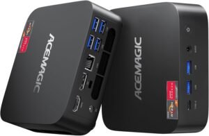 ACEMAGICIAN Kron Mini K1 Mini PC, Ryzen 7 5700U, 16GB DDR4 512GB SSD Mini Computers (8C/16T, up to 4.3Ghz), Light Gaming Desktop 4K Triple Display Mini Desktop Bluetooth/WiFi6/Office