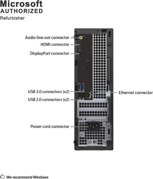 Dell Optiplex 3050 SFF Desktop Computer PC Small Form Fsctor, Core i5-6500 3.2GHz, 16GB RAM, 512GB SSD, 4K Support, RJ-45, DisplayPort, WiFi, BT, Windows 11 Pro (Renewed)