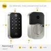 Yale Security Assure Lock 2 Touch Deadbolt, Satin Nickel Keyed Smart Entry Door Lock with Wi-Fi Connected Keypad and Fingerprint Scanner for Code Entry and Remote Access, YRD410-F-WF1-619