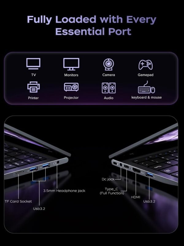 2025 AMD Gaming Laptop, 15.6inch Laptop Computer with AMD Ryzen 7 5700U(8C/16T, Up to 4.3GHz), 16GB RAM 512GB NVMe SSD Windows 11 Laptop, Radeon RX Vega 8 Graphics,WiFi 6