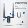 Wireless USB WiFi Adapter for PC: 1300Mbps 5G/2.4G Dual 5dBi High-gain Antennas WiFi Adapter for Desktop PC, Wireless Network Dongle for Windows11/10/7