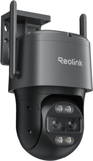 REOLINK 4K Wired WiFi Outdoor Camera, 8MP Dual Lens Security REOLINK 4K Wired WiFi Outdoor Camera, 8MP Dual Lens Security Camera, 360 PTZ Camera Auto Tracking, 2.4/5GHz Wi-Fi Smart Person/Vehicle Detection, 6X Hybrid Zoom, Color Night Vision, TrackMix WiFi