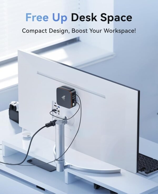 KAMRUI Mini PC Computer, Intel Processor N97 (up to 3.6 GHz), 16GB DDR4 RAM 256GB M.2 SSD, Mini Desktop Computer Support Dual 4K, WiFi, Bluetooth, Ethernet, HTPC for Business, Education, Home