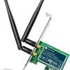 Wireless N Dual Band 600Mbps (2.4GHz 300Mbps or 5GHz 300Mbps) PCIE WiFi Adapter for Windows 11, 10, 8.x, 7, XP (32/64bit) and Windows Server Desktop PCs, 2X2 MIMO PCIE WiFi Card (FS-N600)