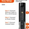 ARRIS (G54) - Cable Modem Router Combo - Fast DOCSIS 3.1 Multi-Gigabit & BE 18000 WiFi 7 Comcast Xfinity, Cox, Spectrum Quad-Band 1, Up to 18 Gbps Max Speed
