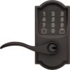 Schlage FE789WB CAM 716 Acc Encode WiFi Accent Lever Smart Lock, Keyless Entry Touchscreen Door Lock with Camelot Trim, Aged Bronze
