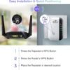 WiFi Extender, WiFi Signal Booster Up to 5800sq.ft and 56+ Devices, WiFi Range Extender, Wireless Internet Repeater, Long Range Amplifier with Ethernet Port,1-Key Setup, Access Point, Alexa Compatible