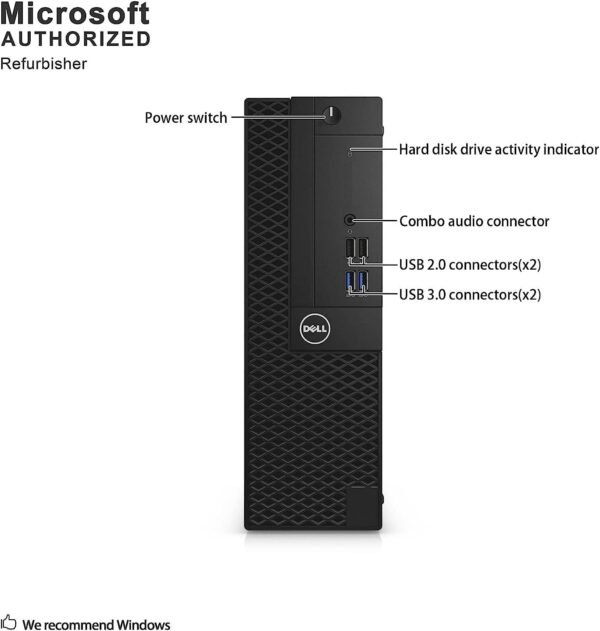 Dell Optiplex 3050 SFF Desktop Computer PC Small Form Fsctor, Core i5-6500 3.2GHz, 16GB RAM, 512GB SSD, 4K Support, RJ-45, DisplayPort, WiFi, BT, Windows 11 Pro (Renewed)