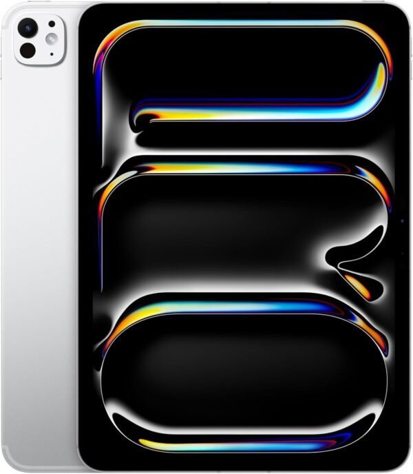 Apple iPad Pro 11-Inch (M4): Built for Apple Intelligence, Ultra Retina XDR Display, 256GB, 12MP Front/Back Camera, LiDAR Scanner, Wi-Fi 6E + 5G Cellular, Face ID, All-Day Battery Life — Silver