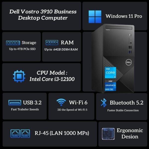 61vektGmLQL._AC_SL1500_.jpg Dell Vostro Desktop Computer PC| 12th Gen Intel 4-Core Processor Up to 4.3GHz | 16GB RAM | 512GB SSD Storage | DisplayPort | HDMI | WiFi 6 | Windows 11 Pro | Black